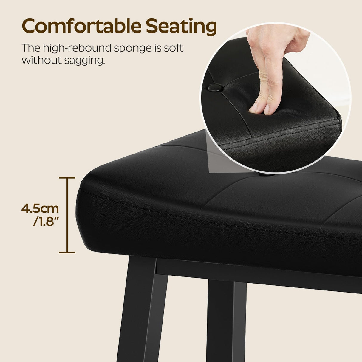 YATINEY Shoe Bench, 3-Tier Shoe Rack, Entryway Bench with Storage and Cushion, for Hallway, Foyer, Bedroom, Black HX02BB YATINEY