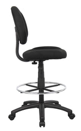 Boss Office Products Ergonomic Works Drafting Chair without Arms in Black Boss Office Products