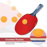 Glymnis Ping Pong Paddles Set of 4 Table Tennis Rackets with 8 Balls, Storage Case for Indoor Outdoor Table Tennis Paddle Game Accessories Glymnis