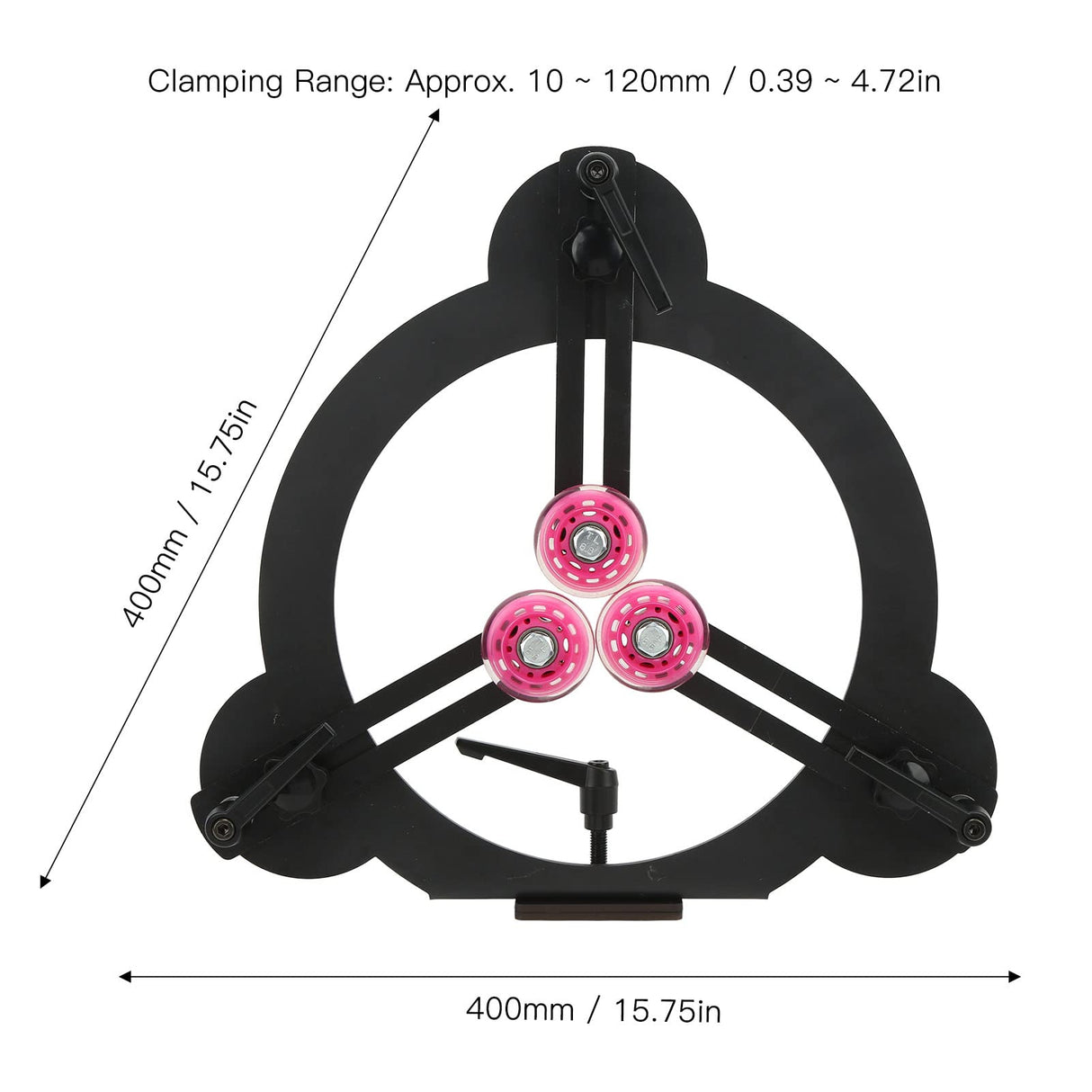 Woodturning Steady Rest Adjustable Wheel Position Round Steel Turning Tools for Wood Lathe Parts Accessories Walfront