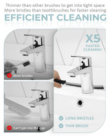 SXhyf Cleaning Brush - Hard Bristle Crevice Cleaning Brush, Multifunctional Gap Scrub Brush, Home Essentials, Bathroom Cleaner Tools for Household Use, Kitchen, Window, Faucets, Toilet, Grout, Car SXhyf