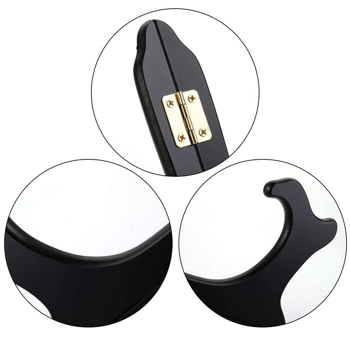 WUWEOT 6 Pack 7" Wooden Display Stand, Black Wood Easel Plate Holders to Display Pictures, Cook Books, Art, Dish, Certificates and More, Ideal Wedding, Home, Birthday, Party, Table Decorations WUWEOT