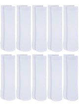 Vabean 10 Pairs Blank White Sublimation Socks Halloween DIY Socks Printable Athletic Socks Full Sublimation Socks Unisex Sports Crew Socks, One Size Vabean