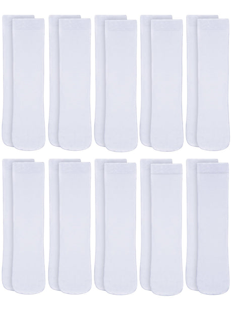 Vabean 10 Pairs Blank White Sublimation Socks Halloween DIY Socks Printable Athletic Socks Full Sublimation Socks Unisex Sports Crew Socks, One Size Vabean