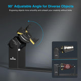 Mecpow G5 Laser Rotary Roller with Three Angle-Adjustable Grippers for Multi-Shaped Objects, Compatible with Almost All The Laser Engraving Machines, Laser Rotary Roller with Heightening Bracket Mecpow