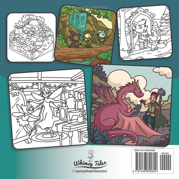 Whimsical Cozy Fantasy - Fairy Tale Moments (Volume 1): Kawaii, Cute & Comfy Coloring Book In Adventure Lands WoodArtSupply