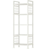 GIOTORENT 5-Wire Standing Storage Shelves, Metal Shelving Unit Pantry Rack for Laundry Kitchen Bathroom Organizer(White) GIOTORENT