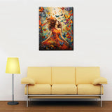 Romantic Women Paint By Numbers For Adults Beginner Girl Surrounded by Butterfly DIY Paint by Numbers Acrylic Paint Home Modern Decor Graffitic Painting Kits 16x20 Inch Boho Gift (Without Frame) TUMOVO