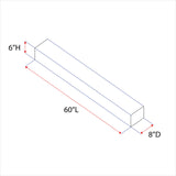 Fireplace Mantel, Rustic, Shelf, Floating Mantle, Real Wood, Beam, URBANDI (Brown, 60Lx6Hx8D) WoodArtSupply