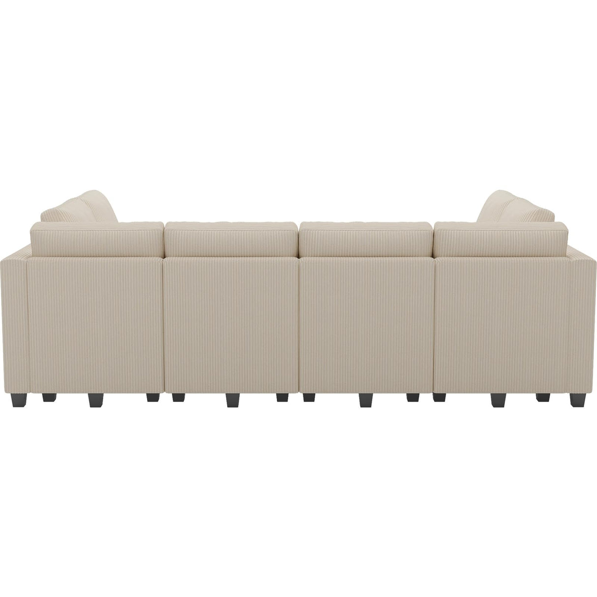 Belffin Oversized 12 Seat Modular Sectional Sleeper Sofa Convertible Sleeper Sofa with Storage Seat Large Corduroy Modular Sectional Couch for Living Room Beige Belffin