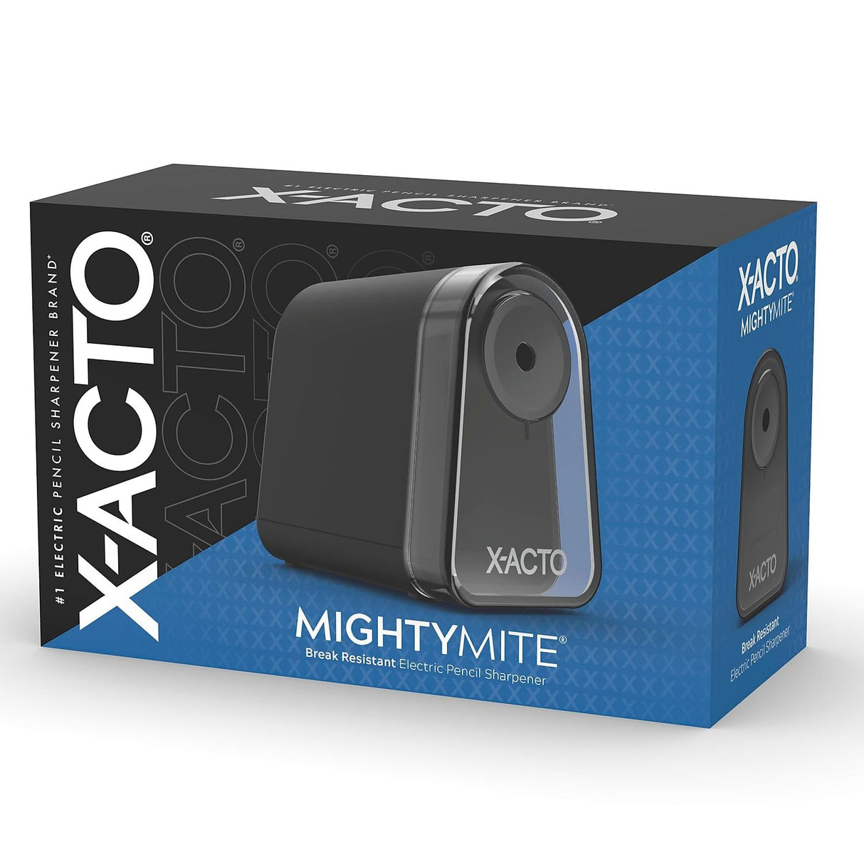 X-ACTO Pencil Sharpener, Mighty Mite Electric Pencil Sharpener, With Pencil Saver®, SafeStart® Motor, Black, 1 Count - Home, Office, School, Teacher Supplies X-Acto