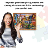 MasterPieces Puzzle Glue and Wide Plastic Spreader 5oz - Pack - Jigsaw Puzzle Saver Clear Glue for Puzzle Protector Masterpieces