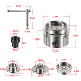 4 Inch Wood Lathe Chuck Set 1" x 8 tpi, Self Centering 4 Jaw Wood Turning Chuck set with 3 frequently used types of Jaws Deargooday