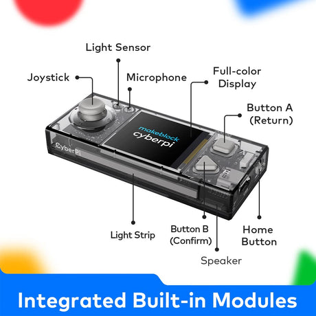 Makeblock Cyberpi Project-Based Kit, Coding for Kids 8-12 Support Scratch & Python Programming, STEM Programmable Robot Supports AI & IoT Technology with Built-in WiFi Module Makeblock