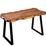 WELLAND Wood Entryway Bench with Metal Legs, Mid-Century Modern Bench for Living Room, Indoor, Porch, Farmhouse WELLAND
