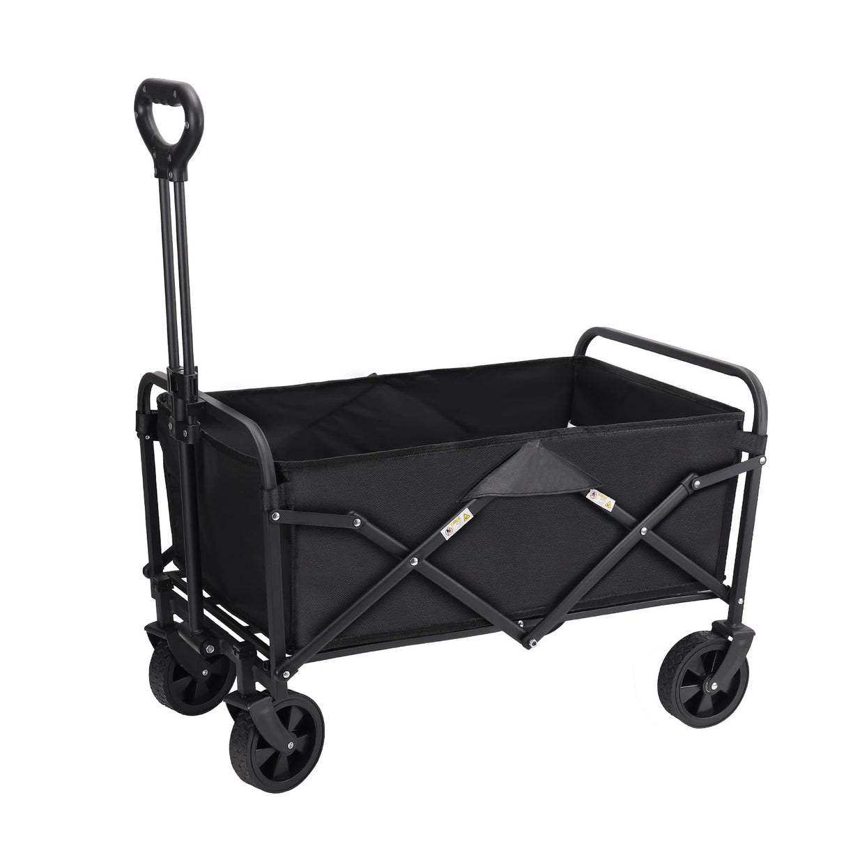 Collapsible Wagon Cart,Portable Folding Wagon, Smart Utility Foldable Outdoor Garden Wagon Cart for Sports, Shopping, Camping 75L Capacity GUDNYCE