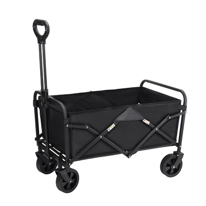 Collapsible Wagon Cart,Portable Folding Wagon, Smart Utility Foldable Outdoor Garden Wagon Cart for Sports, Shopping, Camping 75L Capacity