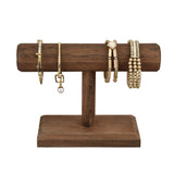 Ikee Design Antique Wooden Display Jewelry Accessory Stand, Bracelet Scrunchie Holder Display for Store, Showcase and Home, Brown Color, 7.9 W x 2.9 D x 5.5 H in Ikee Design