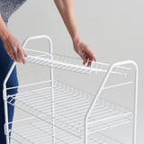 Rubbermaid 4-Tier Wire Shoe Rack, White, Simple Assemble, Storage Shelf for Organization in Bedroom/Closet Rubbermaid