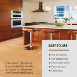 SamaN Interior One Step Wood Seal, Stain and Varnish – Oil Based Odorless Dye - Protection for Furniture and Fine Wood (Brazilian Cherry SAM-306, 8 SamaN