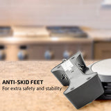 OVENTE Belgian Waffle Maker with Non-Stick Plates, 180° Rotating Function and Cool Touch Handle for Easy Single Flip, Perfect for Cooking 7” Classic Waffles for Breakfast or Snacks, Black WMF1440BR OVENTE