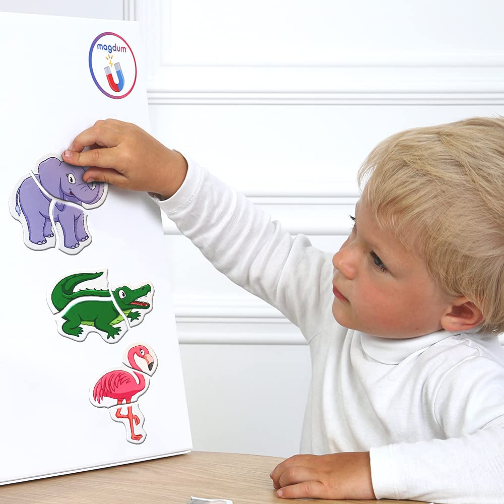 MAGDUM Zoo Magnetic Puzzles for Kids Ages 3-5 - Toddler Puzzle - Travel Toys for Kids Ages 3-5 - Magnetic Travel Games Baby Puzzle Kids Puzzle Toys - Puzzle for Preschooler Magnet Puzzles Games magdum
