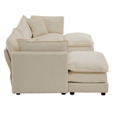 GNIXUU 111.5“ Oversized Modular Sectional Sofa, Comfy Cloud Couch for Living Room, Modern Chenille Large 5 Seater U Shaped Couch, Deep Seat Couch with Reversible Chaise & Cushions(Camel) GNIXUU