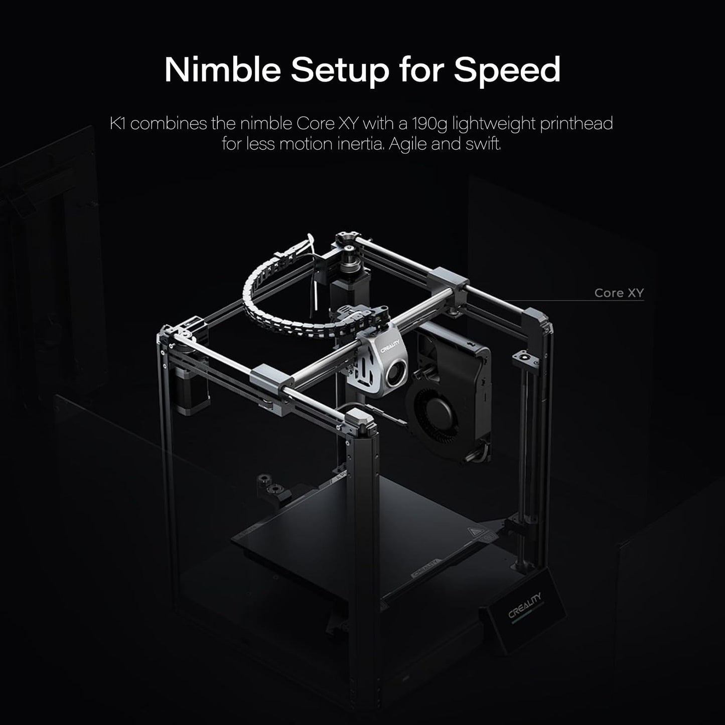 Creality K1 Speedy 3D Printer 600mm/s High Speed Printing Machine,12x Faster,Smart Self-test,Solve Ringing,Enhanced Cooling,Unibody Die-cast Frame - WoodArtSupply