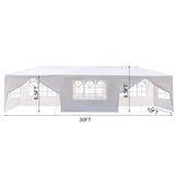 ACLULION 10x30 Tents for Parties, Large Party Tent, Outdoor Canopy Tent with 8 Sidewalls and Windows for Wedding, Birthday, Event, White Backyard Tent for Temporary Event ACLULION