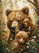 VAIIEYO 5D DIY Diamond Art Kits for Adults Bear, Diamond Painting Animal, Paint by Numbers Full Drill Round Rhinestone Craft Canvas for Home Wall Decor Gift 12x16 inch-12 VAIIEYO