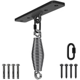 Dolibest Heavy Bag Hanger, Wall Ceiling Mount Hook for Punching Bags, Body Weight Strength Training Systems, Wood Beam Holder with Spring and 2 Carabiners, 4Wood Screws for Wooden Sets Dolibest