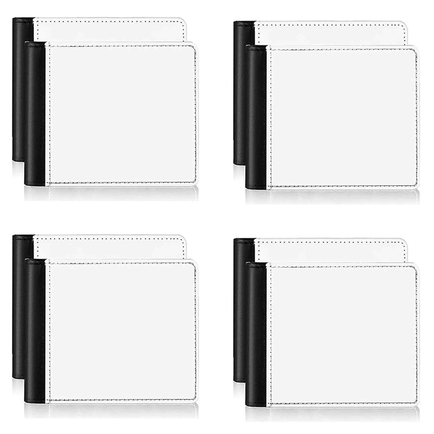 Viodmss 8Pack Sublimation Wallet Leather Blank Heat Transfer Sublimation Wallets Bank for Men Gift Office Travel