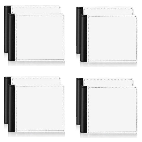 Viodmss 8Pack Sublimation Wallet Leather Blank Heat Transfer Sublimation Wallets Bank for Men Gift Office Travel Viodmss
