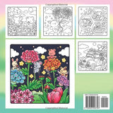 Hygge Nature - Super Cute and Fun Adult Coloring Book: Featuring Adorable Animal Characters Engaging in Relaxation, Mindfulness, and Stress Relief in a Serene Garden of Blooming Flowers WoodArtSupply