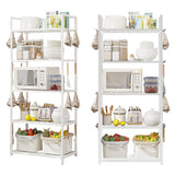 5 Tier Storage Shelves Adjustable Shelving Unit Heavy Duty Storage Rack 66 Lbs Capacity for Kitchen Pantry Closet Bathroom Laundry Garage White Generic