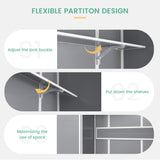 UDPATIO 38 Cu.ft Outdoor Resin Storage Shed, Vertical Tool Shed with Shelving Brackets for Patio Pool Lawn Garden, Grey UDPATIO