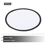 MECCANIXITY 16pcs Sublimation Patch Blank, 6cm/2.36" Fabric Iron-on Blank Heat Transfer Repair Patch for DIY Crafts Caps Clothes Shoes Bags Uniforms, White MECCANIXITY
