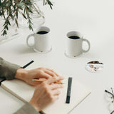 Eorbow 24 Packs Ceramic Sublimation Car Coasters, Car Blanks Cupholders with Finger Notch for Easy Removal, Absorbent Auto Cup Holders Keep Vehicle Free from Cold Drink Sweat Stain Spill Eorbow