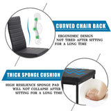 FDW Dining Table Set Glass Dining Room Table Set for Small Spaces Kitchen Table and Chairs for 4 Table with Chairs Home Furniture Rectangular Modern (Black Glass) FDW