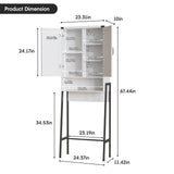 Over Toilet Storage with 2-Door Design Over The Toilet Storage Cabinet with Shelves Bathroom Organizers and Storage with Anti-Tip Device Over Toilet Organizer for Bathroom,Restroom,Laundry White Vabches