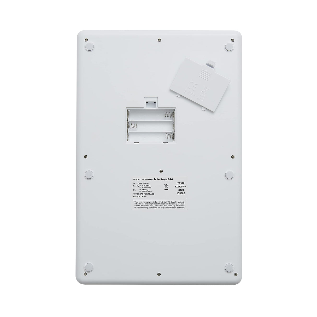 KitchenAid KQ909 Dual Platform Digital Kitchen and Food Scale, 11 Pound Capacity and Precision 16oz Capacity, White with Stainless Steel KitchenAid