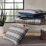 Eddie Bauer- Twin Comforter Set, Reversible Microsuede Bedding with Matching Sham(s), Casual Luxurious Bedding Set (Rugged Plaid Brown, Twin) Eddie Bauer