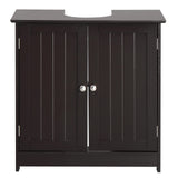 Bonnlo Pedestal Under Sink Storage Bathroom Vanity with 2 Doors Traditional Bathroom Cabinet Space Saver Organizer 23 5/8" x 11 7/16" x 23 5/8" (L x W x H) (Espresso) Bonnlo