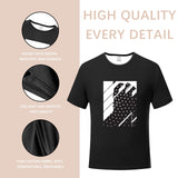 ORJ 5 PCS Adult Sublimation Blank T Shirt Unisex Polyester Shirts Crew Neck Short Sleeve for Sublimation Black T Shirt ORJ