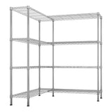 NQW 58''W Adjustable Storage Shelves Wire Shelving Unit 4 Tier Metal Shelving for Storage Rack Shelves for Storage Heavy Duty Garage Shelf Pantry Shelves Kitchen Shelving NQW