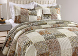 MarCielo 3 Piece Quilted Bedspread Leopard Print Quilt Quilt Set Bedding Throw Blanket Coverlet Animal Print Bedspread Ensemble Cheetah King Oversize(Cal King) MarCielo