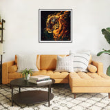 Stalente Diamond Painting Kits for Adults Tiger, 5D DIY Diamond Art Kits for Beginners Round Full Drill Diamond Painting for Home Wall Decoration Gift 12×12inch, Animal Stalente