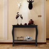 ChooChoo Narrow Console Table, Chic Accent Sofa Table, Entryway Table, Black ChooChoo