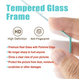 KTKDE 5x7 Picture frame Set of 2,4x6 with mat 5x7 without Mat,Modern Style Wood Composite Frame, Real Glass, Studio Gallery 5x7 frame Wall Mount and Tabletop Display Family Friends Wedding Ideal Gift KTKDE