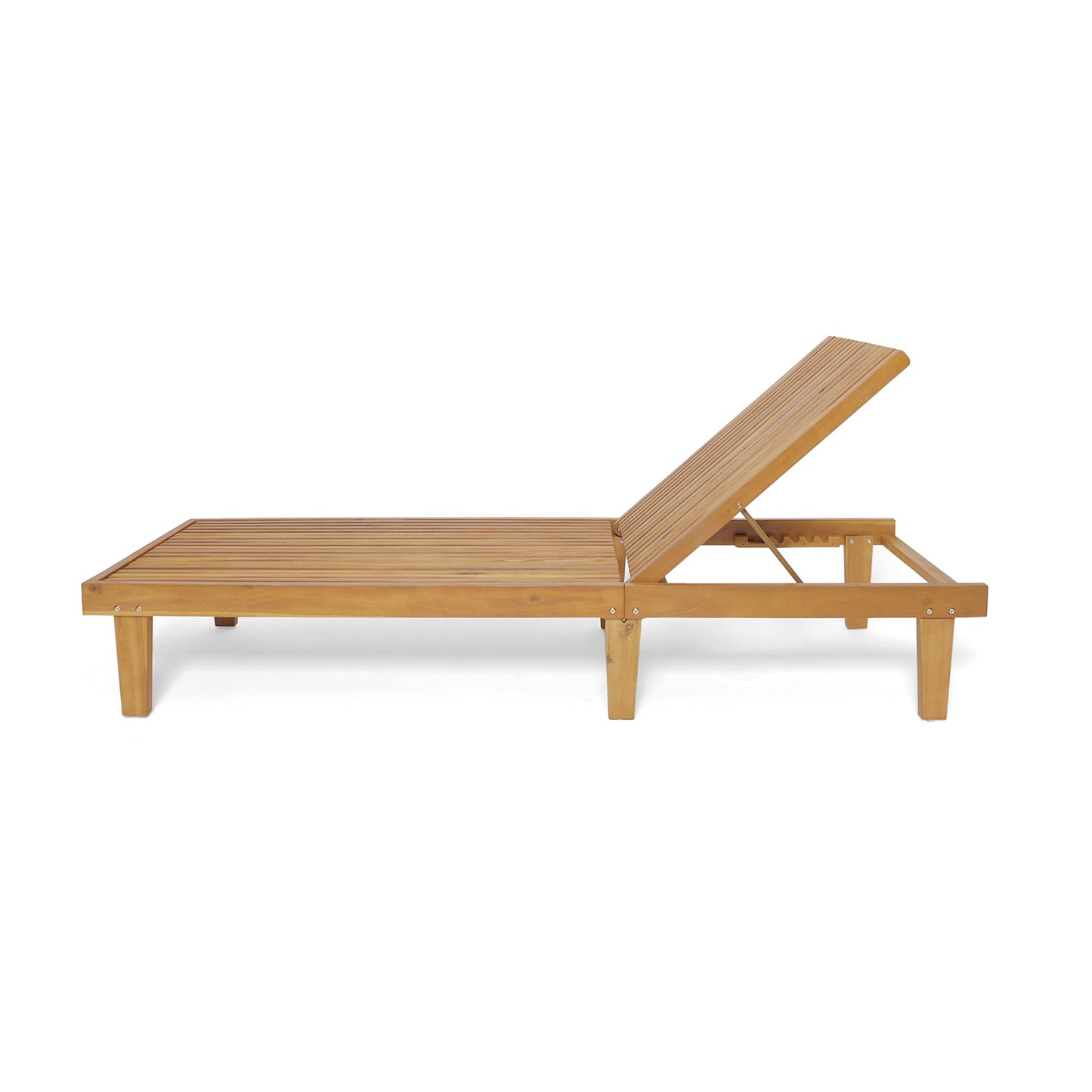 Christopher Knight Home Nadine Outdoor Wooden Chaise Lounge (Set of 2), 78.75 "W x 24 "D x 12 "H, Teak